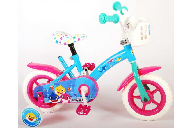 Ocean Kinderfiets - Unisex - 10 inch - Roze Blauw - Doortrapper