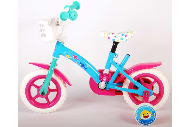 Ocean Kinderfiets - Unisex - 10 inch - Roze Blauw - Doortrapper