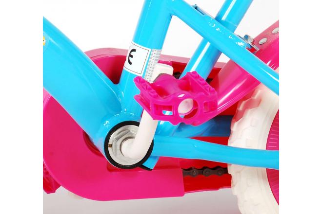 Ocean Kinderfiets - Unisex - 10 inch - Roze Blauw - Doortrapper