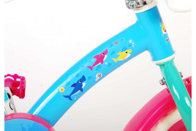 Ocean Kinderfiets - Unisex - 10 inch - Roze Blauw - Doortrapper