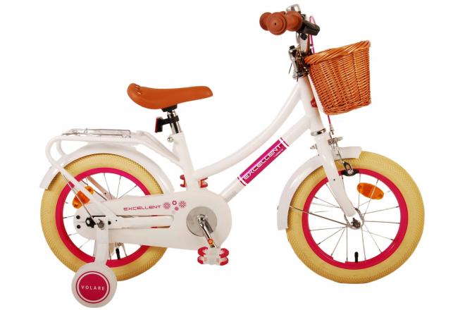 Volare Excellent Kinderfiets - Meisjes - 14 inch - Wit