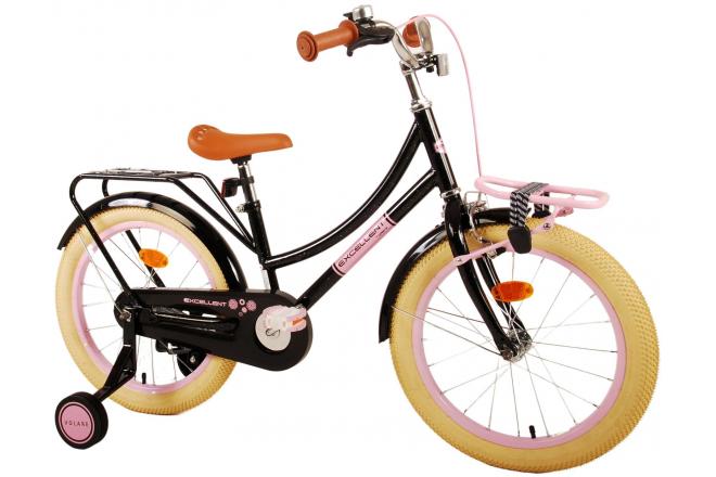 Volare Excellent Kinderfiets - Meisjes -18 inch - Zwart - 95% afgemonteerd