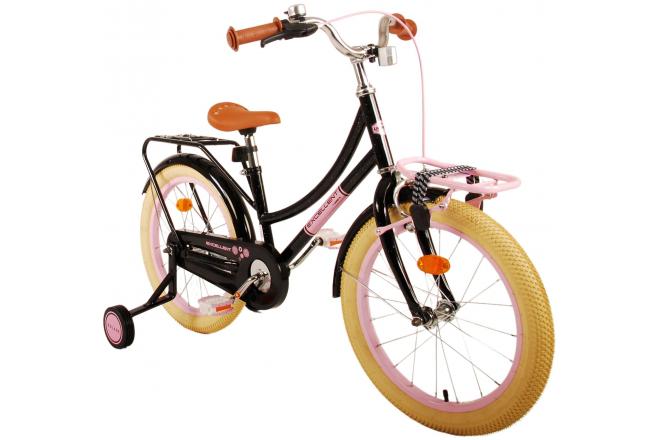 Volare Excellent Kinderfiets - Meisjes -18 inch - Zwart - 95% afgemonteerd