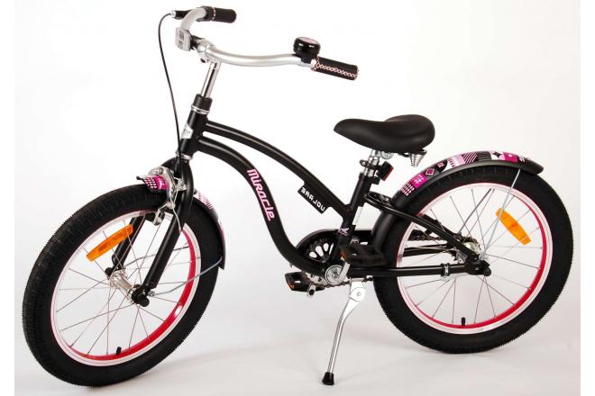 Volare Miracle Cruiser Kinderfiets - Meisjes - 18 inch - Mat Zwart - Prime Collection