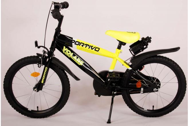Volare Sportivo Kinderfiets - Jongens - 18 inch - Neon Geel Zwart