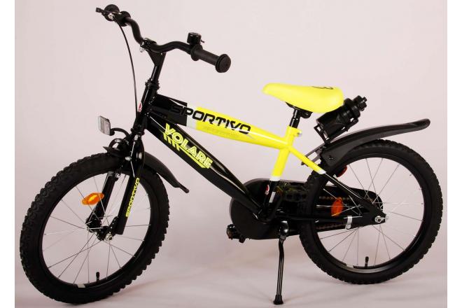 Volare Sportivo Kinderfiets - Jongens - 18 inch - Neon Geel Zwart