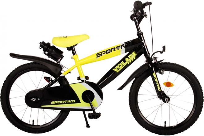 volare sportivo kinderfiets - jongens - 18 inch - neon geel zwart