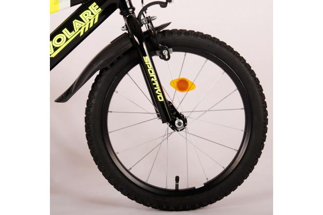 Volare Sportivo Kinderfiets - Jongens - 18 inch - Neon Geel Zwart