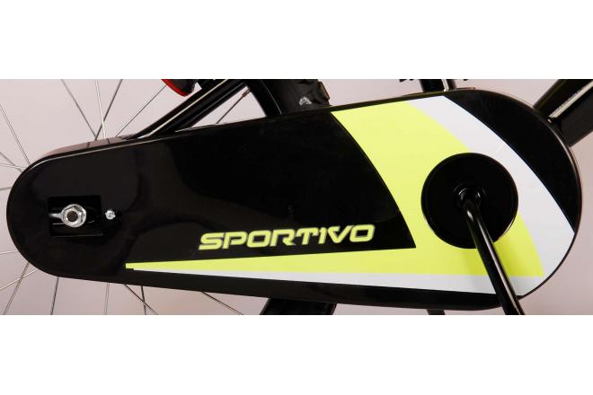 Volare Sportivo Kinderfiets - Jongens - 18 inch - Neon Geel Zwart