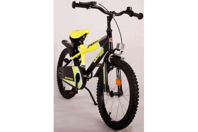 Volare Sportivo Kinderfiets - Jongens - 18 inch - Neon Geel Zwart