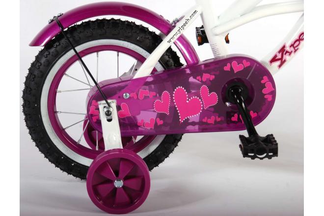 Volare Heart Cruiser Kinderfiets - Meisjes - 12 inch - Wit Paars