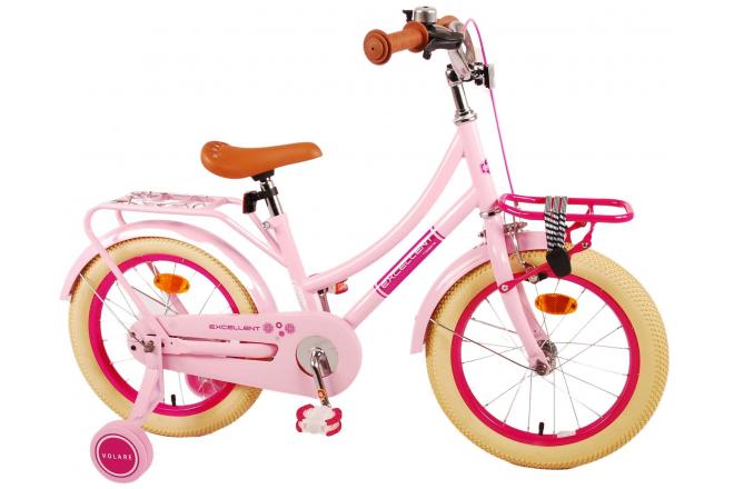 Volare Excellent Kinderfiets - Meisjes - 16 inch - Roze - 95% afgemonteerd