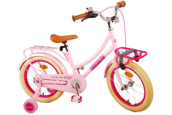 Volare Excellent Kinderfiets - Meisjes - 16 inch - Roze - 95% afgemonteerd