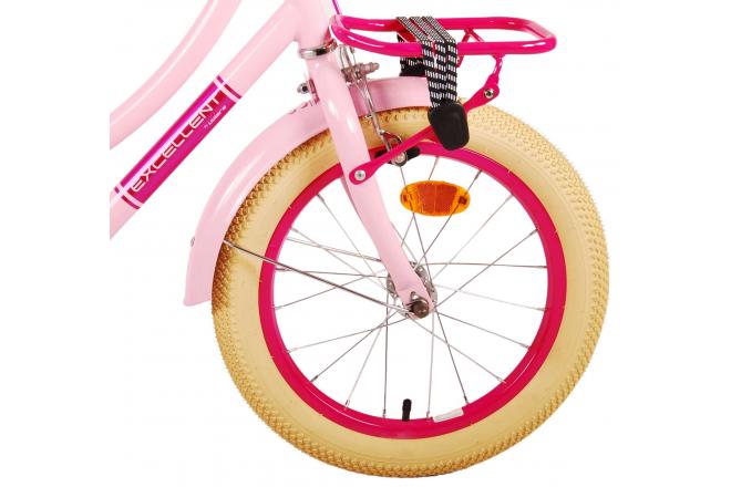 Volare Excellent Kinderfiets - Meisjes - 16 inch - Roze - 95% afgemonteerd