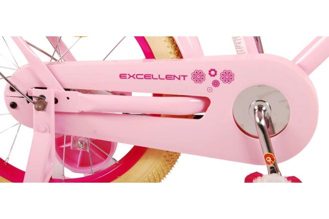 Volare Excellent Kinderfiets - Meisjes - 16 inch - Roze - 95% afgemonteerd