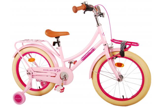 Volare Excellent Kinderfiets - Meisjes -18 inch - Roze - 95% afgemonteerd