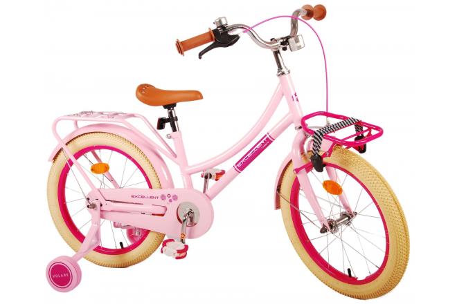 Volare Excellent Kinderfiets - Meisjes -18 inch - Roze - 95% afgemonteerd