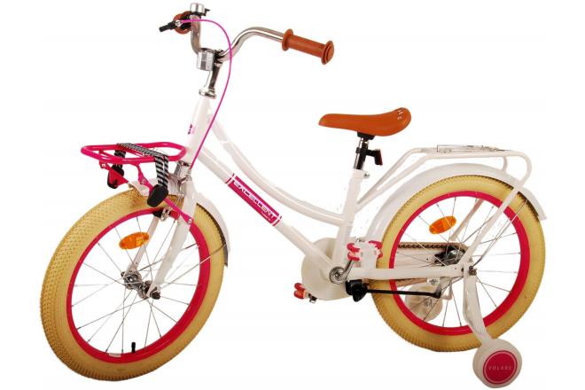 Volare Excellent Kinderfiets - Meisjes - 18 inch - Wit - 95% afgemonteerd