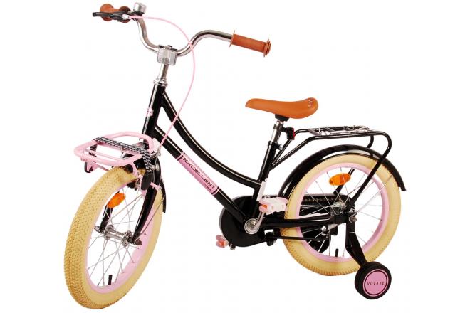 Volare Excellent Kinderfiets - Meisjes - 16 inch - Zwart - 95% afgemonteerd