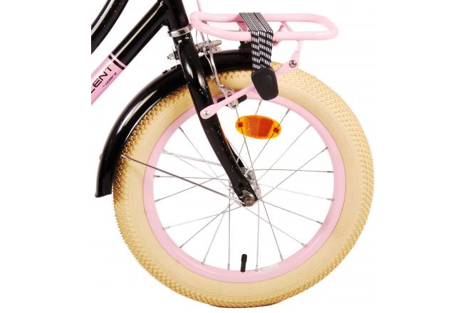 Volare Excellent Kinderfiets - Meisjes - 16 inch - Zwart - 95% afgemonteerd