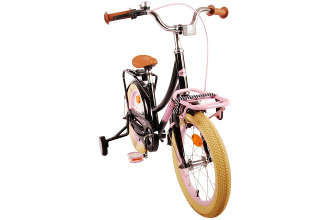 Volare Excellent Kinderfiets - Meisjes - 16 inch - Zwart - 95% afgemonteerd