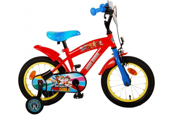 Paw Patrol Kinderfiets - Jongens - 14 inch - Rood/Blauw