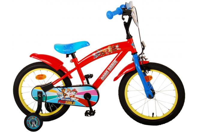 Paw Patrol Kinderfiets - Jongens - 16 inch - Rood Blauw