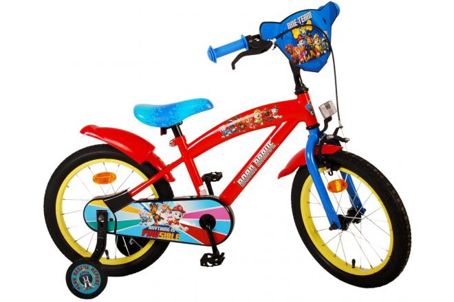 Paw Patrol Kinderfiets - Jongens - 16 inch - Rood Blauw