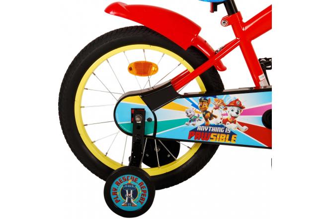 Paw Patrol Kinderfiets - Jongens - 16 inch - Rood Blauw