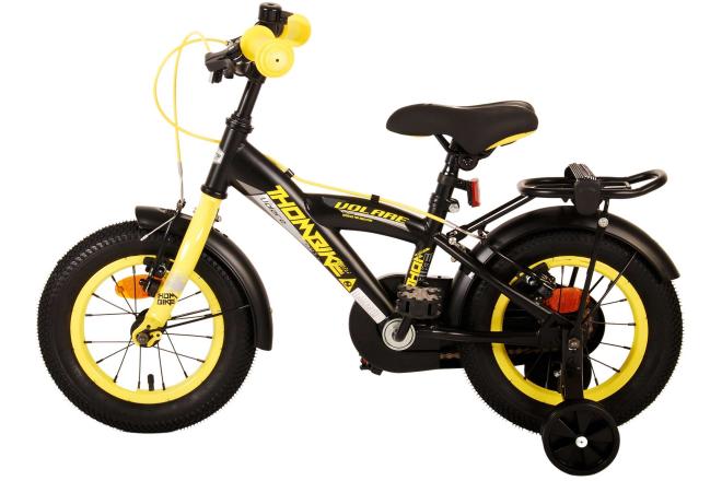 Volare Thombike Kinderfiets - Jongens - 12 inch - Zwart Geel - Twee Handremmen