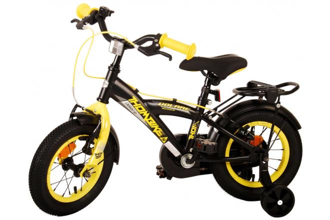 Volare Thombike Kinderfiets - Jongens - 12 inch - Zwart Geel - Twee Handremmen