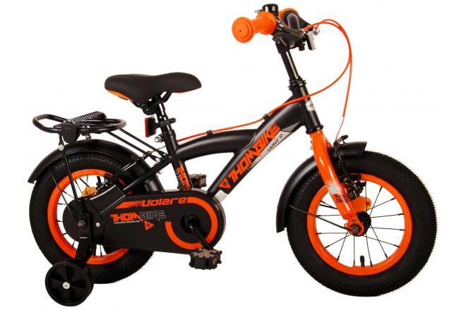 Volare Thombike Kinderfiets - Jongens - 12 inch - Zwart Oranje - Twee Handremmen