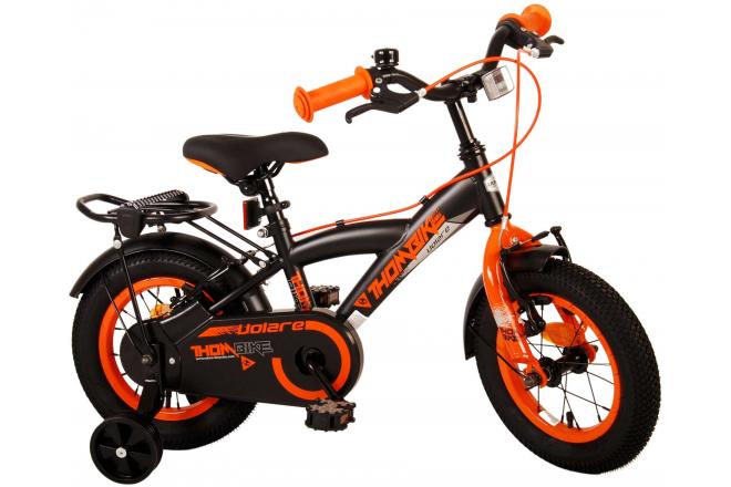 Volare Thombike Kinderfiets - Jongens - 12 inch - Zwart Oranje - Twee Handremmen