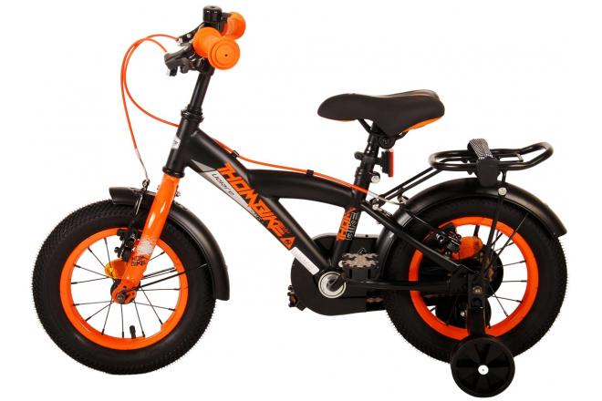 Volare Thombike Kinderfiets - Jongens - 12 inch - Zwart Oranje - Twee Handremmen