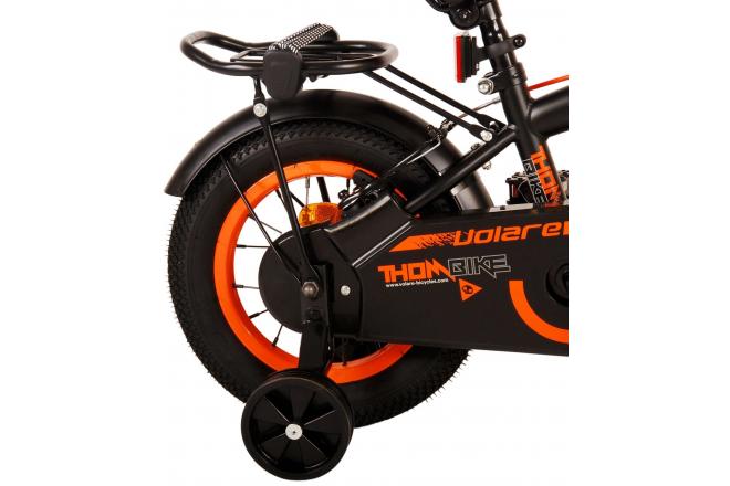 Volare Thombike Kinderfiets - Jongens - 12 inch - Zwart Oranje - Twee Handremmen