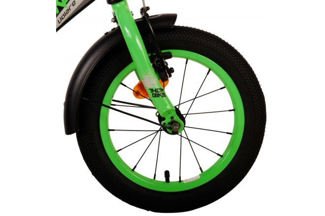 Volare Thombike Kinderfiets - Jongens - 14 inch - Zwart Groen