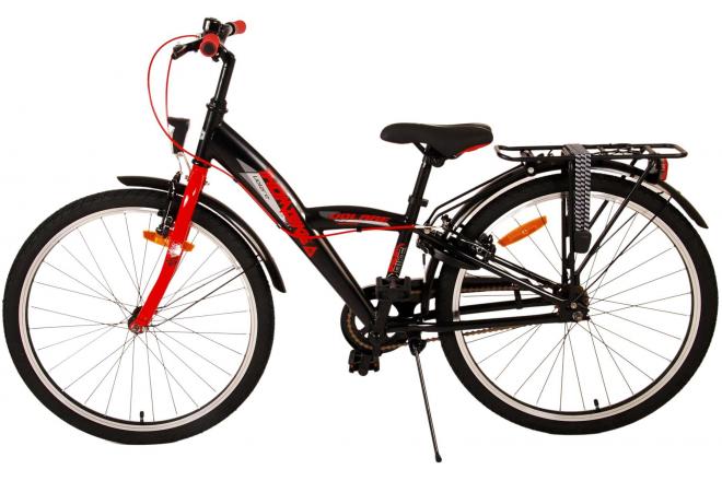 Volare Thombike Kinderfiets - Jongens - 24 inch - Zwart Rood - Twee handremmen