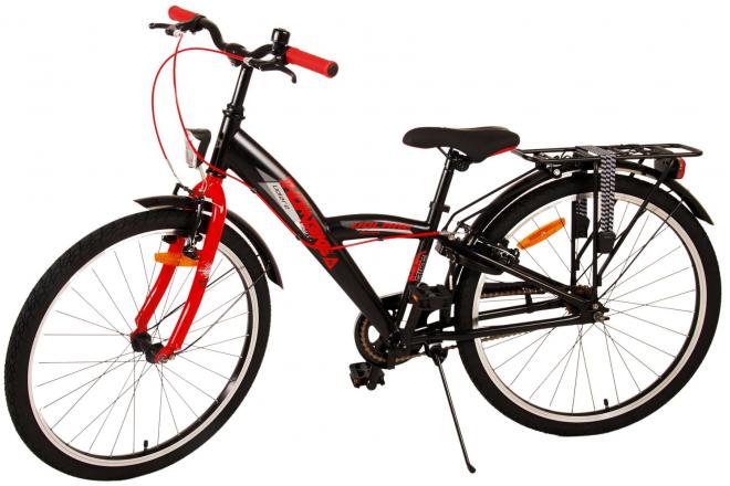 Volare Thombike Kinderfiets - Jongens - 24 inch - Zwart Rood - Twee handremmen