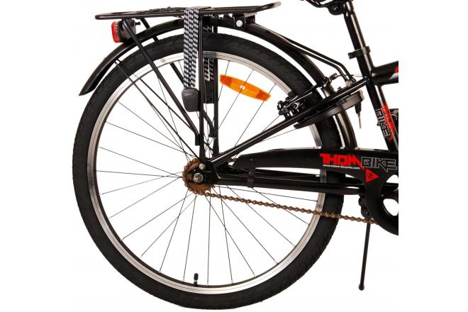 Volare Thombike Kinderfiets - Jongens - 24 inch - Zwart Rood - Twee handremmen