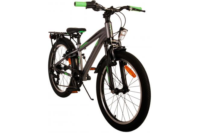 Volare Cross Kinderfiets - Jongens - 20 inch - donker Grijs, 6 versnellingen