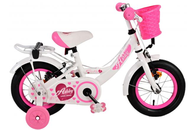 Volare Ashley Kinderfiets – Meisjes – 12 inch – Wit – Twee handremmen