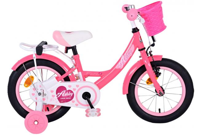 Volare Ashley Kinderfiets – Meisjes – 14 inch – Roze/Rood