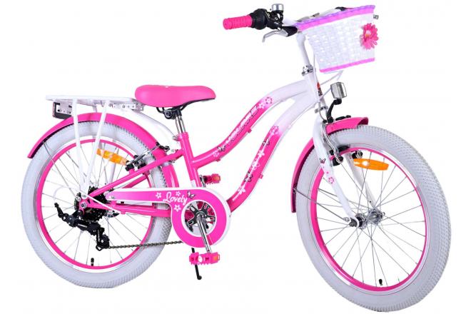 Volare Lovely Kinderfiets - Meisjes - 20 inch - Roze - 6 versnellingen