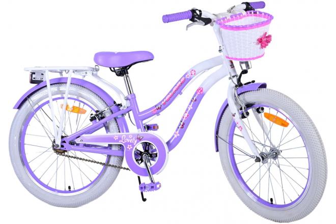 Volare Lovely Kinderfiets - Meisjes - 20 inch - Paars - Twee handremmen