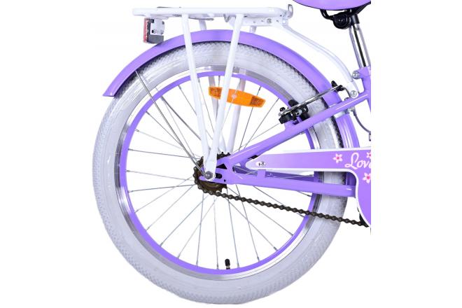 Volare Lovely Kinderfiets - Meisjes - 20 inch - Paars - Twee handremmen