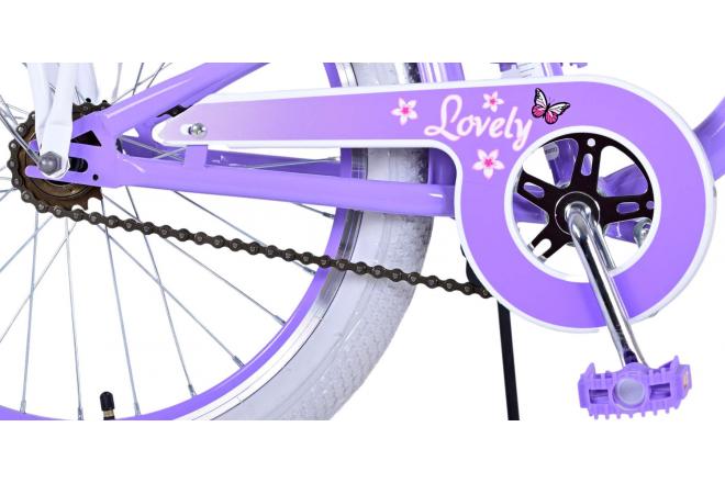 Volare Lovely Kinderfiets - Meisjes - 20 inch - Paars - Twee handremmen