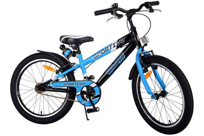 Volare Sportivo Kinderfiets - Jongens - 20 inch - Blauw - Twee handremmen