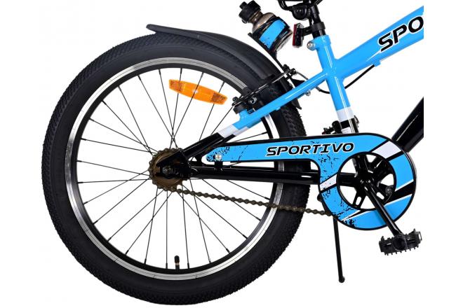 Volare Sportivo Kinderfiets - Jongens - 20 inch - Blauw - Twee handremmen