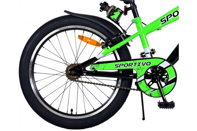 Volare Sportivo Kinderfiets - Jongens - 20 inch - Groen - Twee handremmen