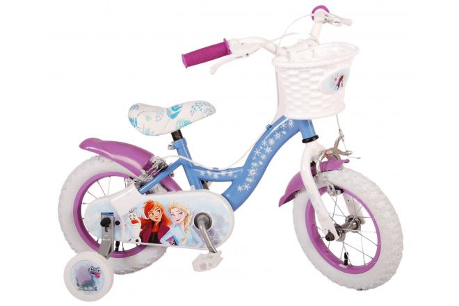 Disney Frozen 2 Kinderfiets - Meisjes - 12 inch - Blauw/Paars - Twee handremmen